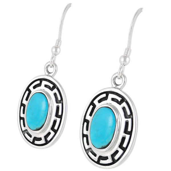 Turquoise Jewelry Earrings Sterling Silver E1140-C75