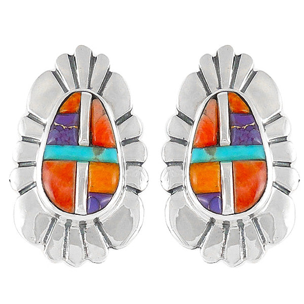 Multicolor Earrings Sterling Silver E1142-C51