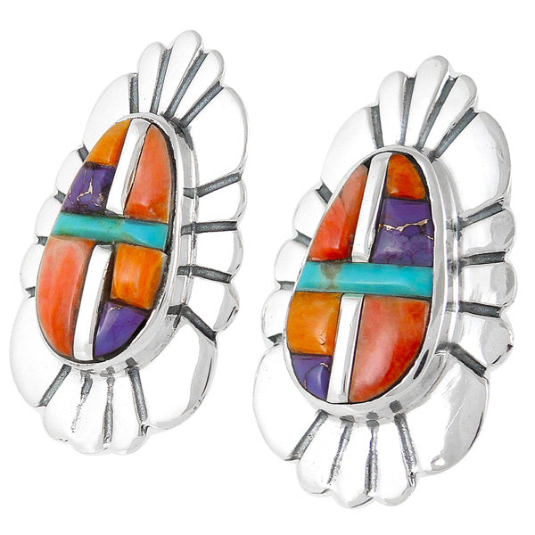 Multicolor Earrings Sterling Silver E1142-C51