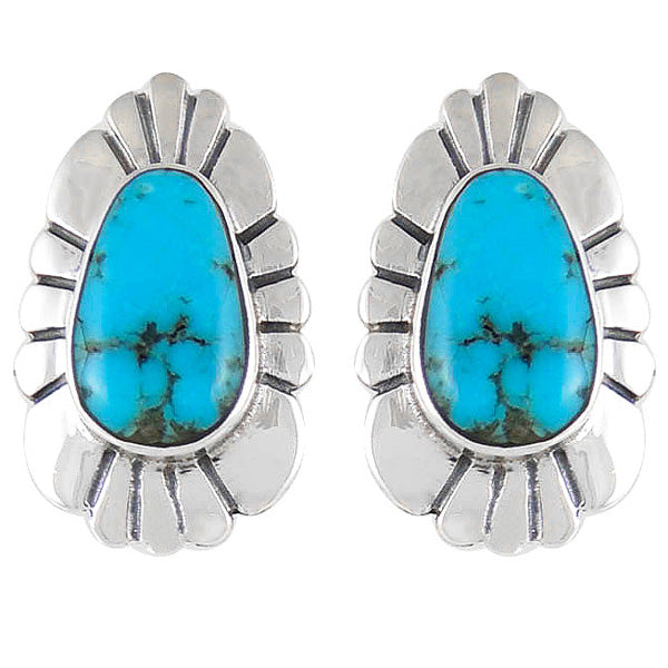 Turquoise Jewelry Earrings Sterling Silver E1142-C75