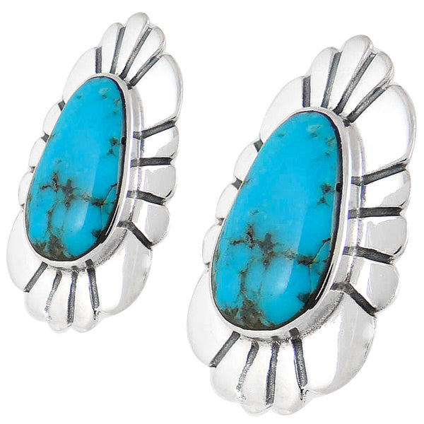 Turquoise Jewelry Earrings Sterling Silver E1142-C75