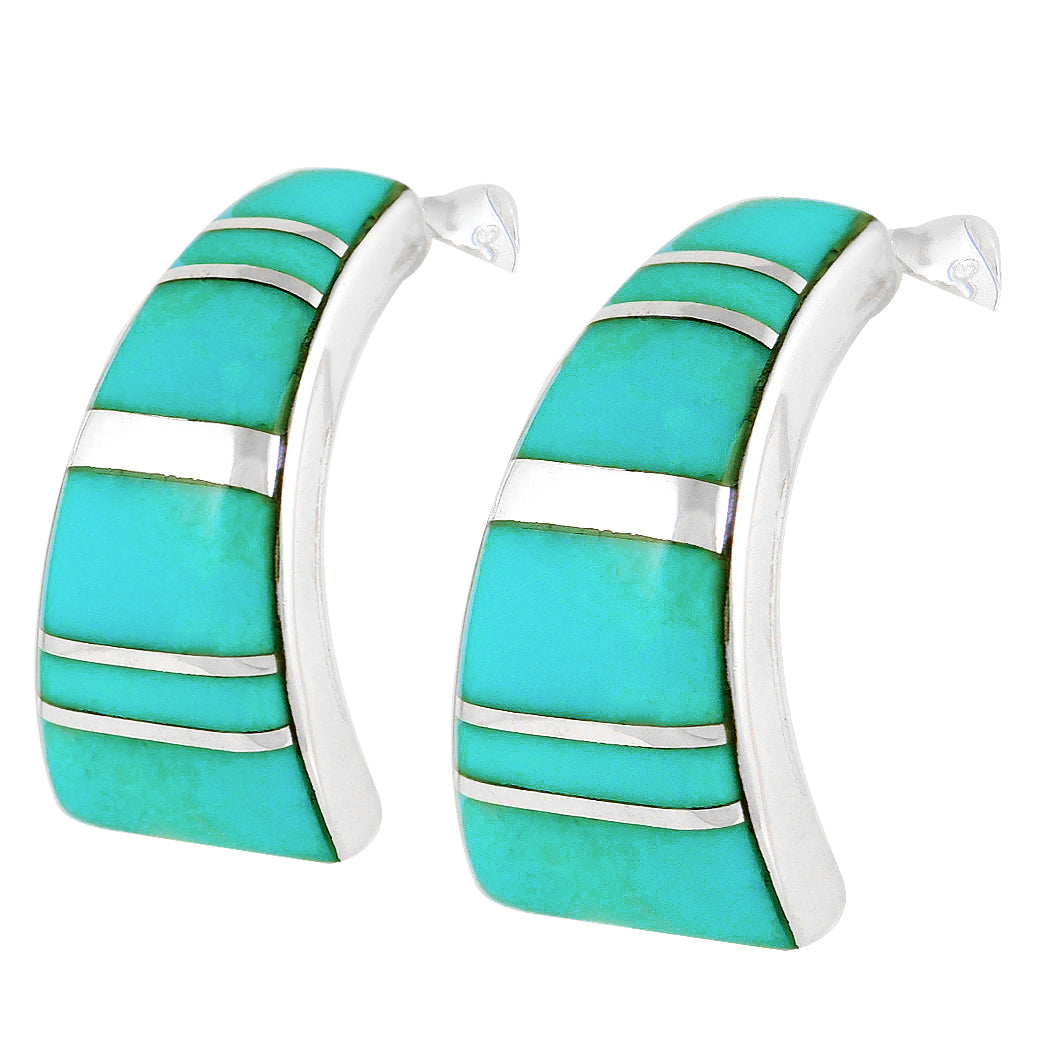 Sterling Silver Earrings Turquoise E1148-C05