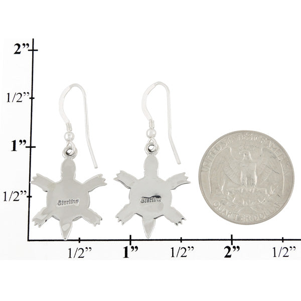 Turtle Multicolor Earrings Sterling Silver E1149-C51