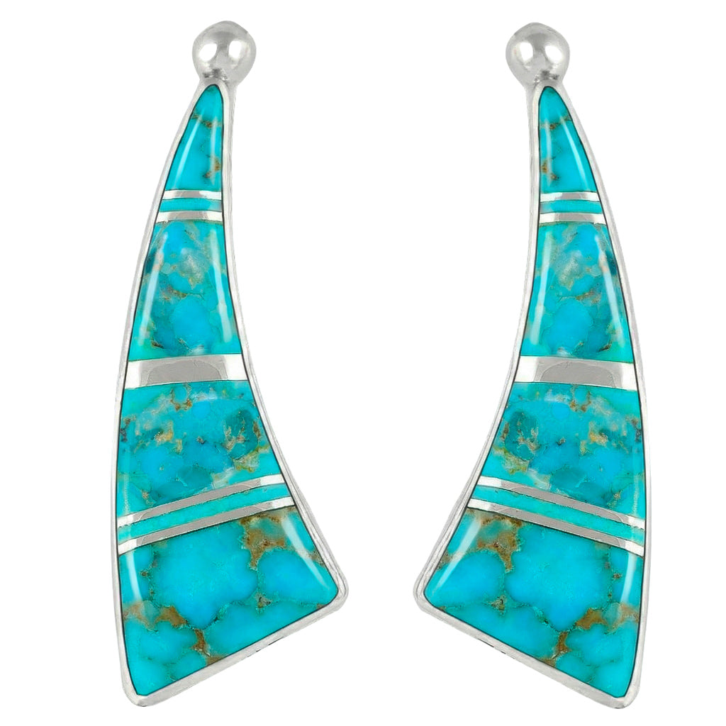 Turquoise Jewelry Earrings Sterling Silver E1152-C05