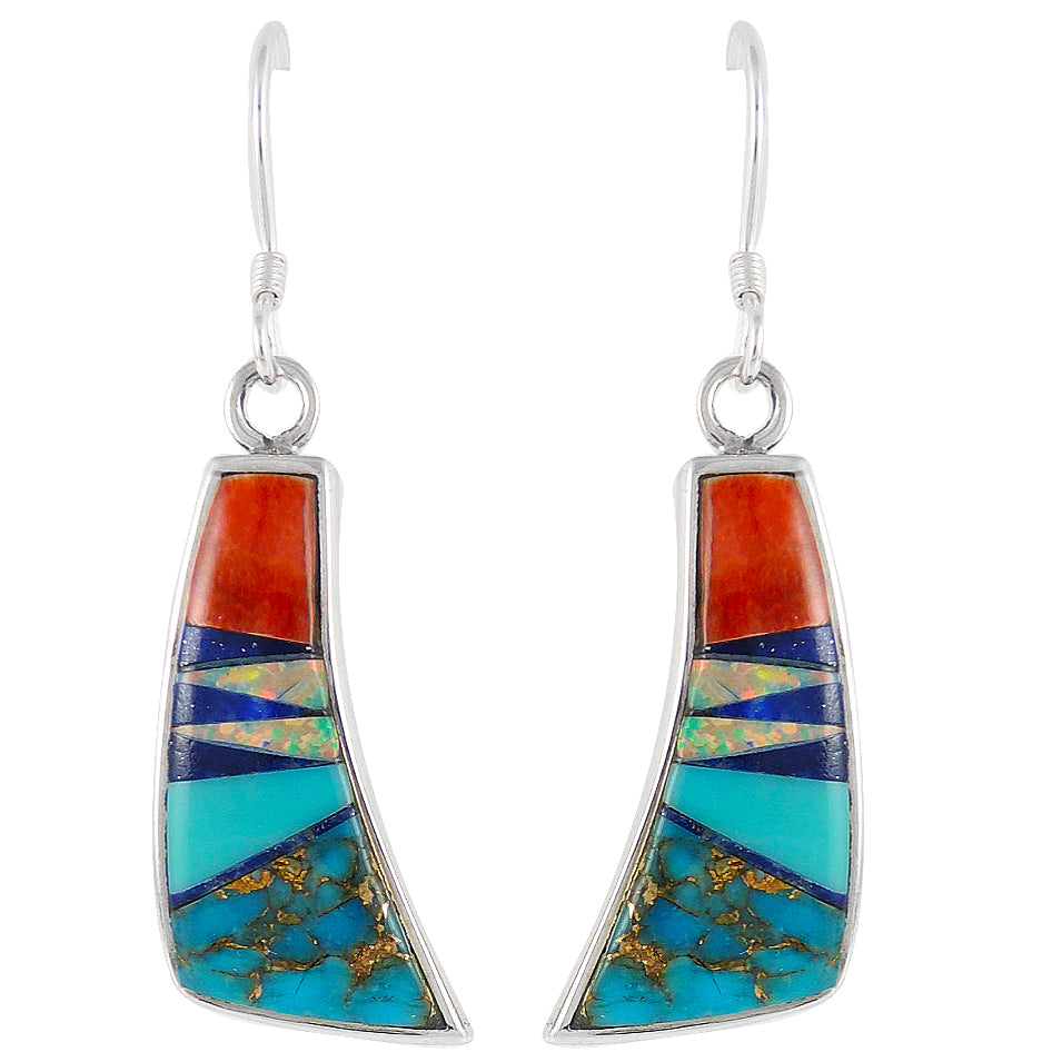 Sterling Silver Earrings Multicolor E1154-C00