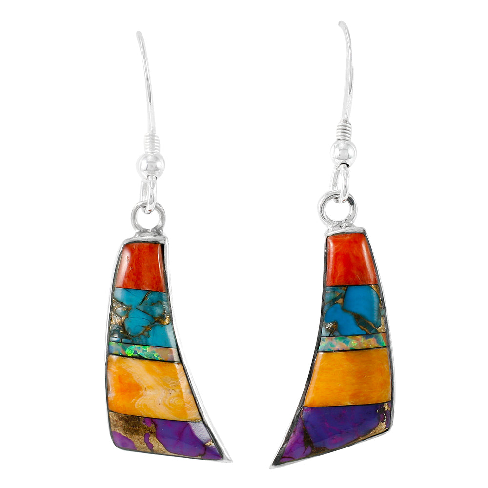 Multicolor Earrings Sterling Silver E1154-C01