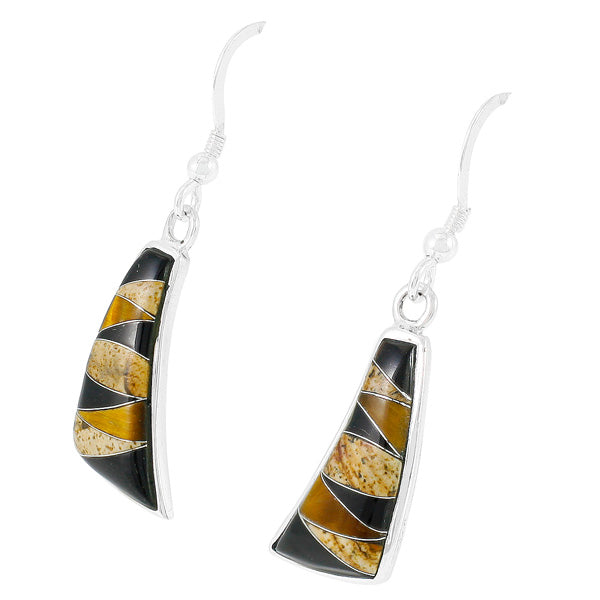 Tiger Eye Earrings Sterling Silver E1154-C33
