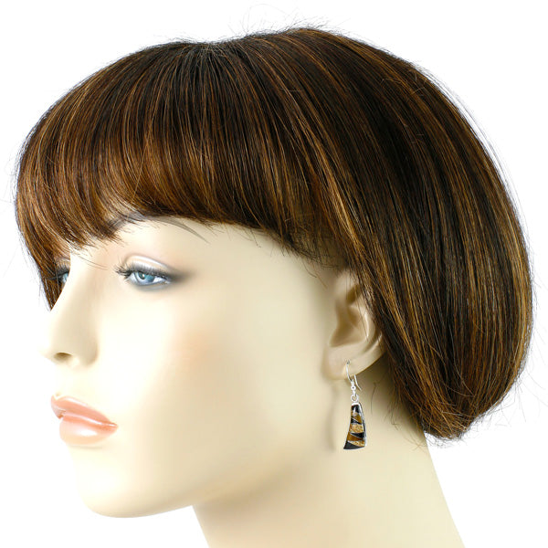 Tiger Eye Earrings Sterling Silver E1154-C33
