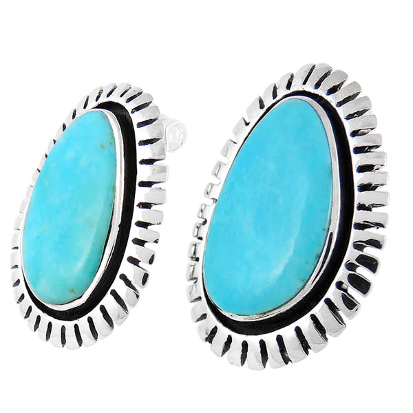 Turquoise Jewelry Earrings Sterling Silver E1155-C75
