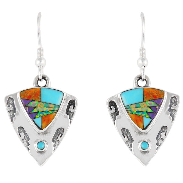 Sterling Silver Earrings Multicolor E1156-C01