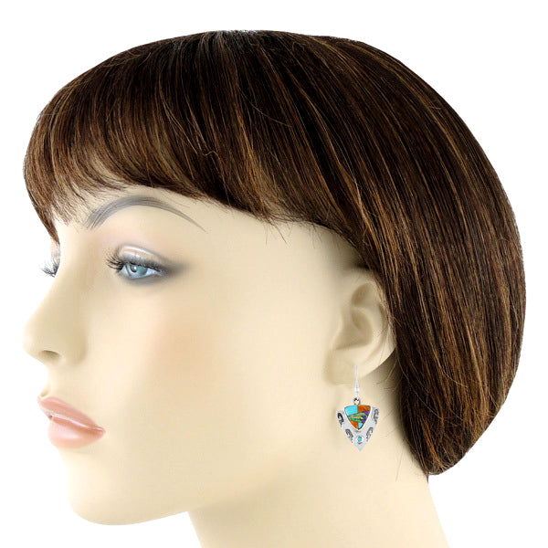 Sterling Silver Earrings Multicolor E1156-C01
