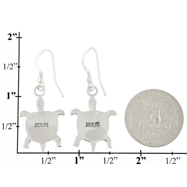 Turtle Turquoise Jewelry Earrings Sterling Silver E1158-C05