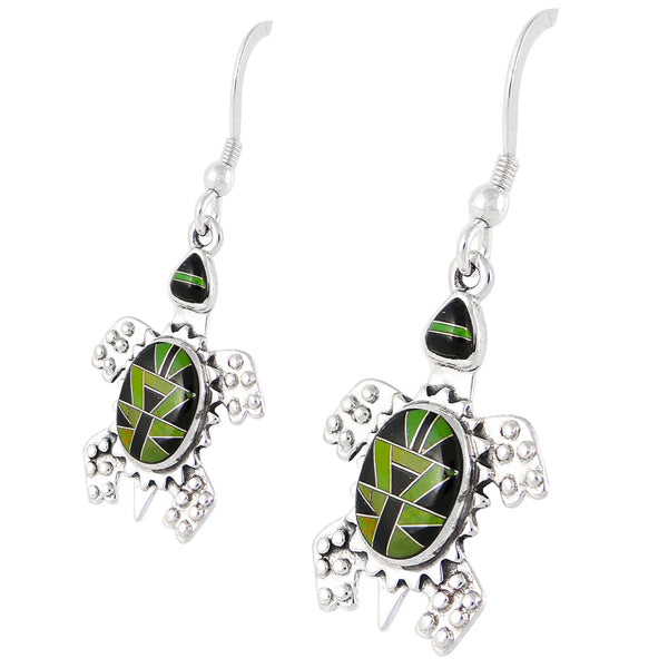 Turtle Multicolor Earrings Sterling Silver E1161-C20