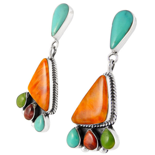 Multicolor Earrings Sterling Silver E1162-C71