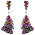 Purple Turquoise Earrings Sterling Silver E1162-C77