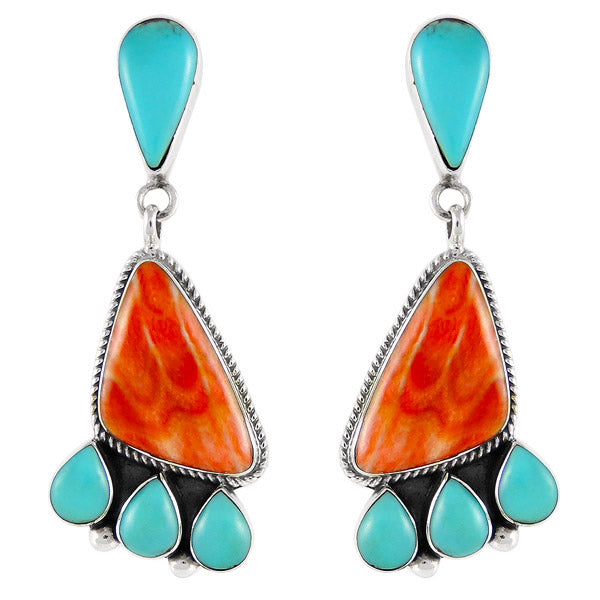 Multicolor Earrings Sterling Silver E1162-C85