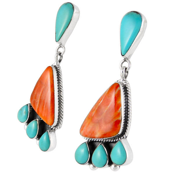 Multicolor Earrings Sterling Silver E1162-C85
