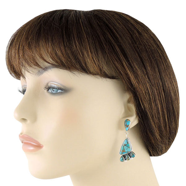 Multicolor Earrings Sterling Silver E1162-C71