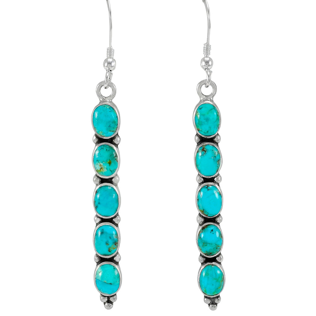 Sterling Silver Earrings Turquoise E1174-C75