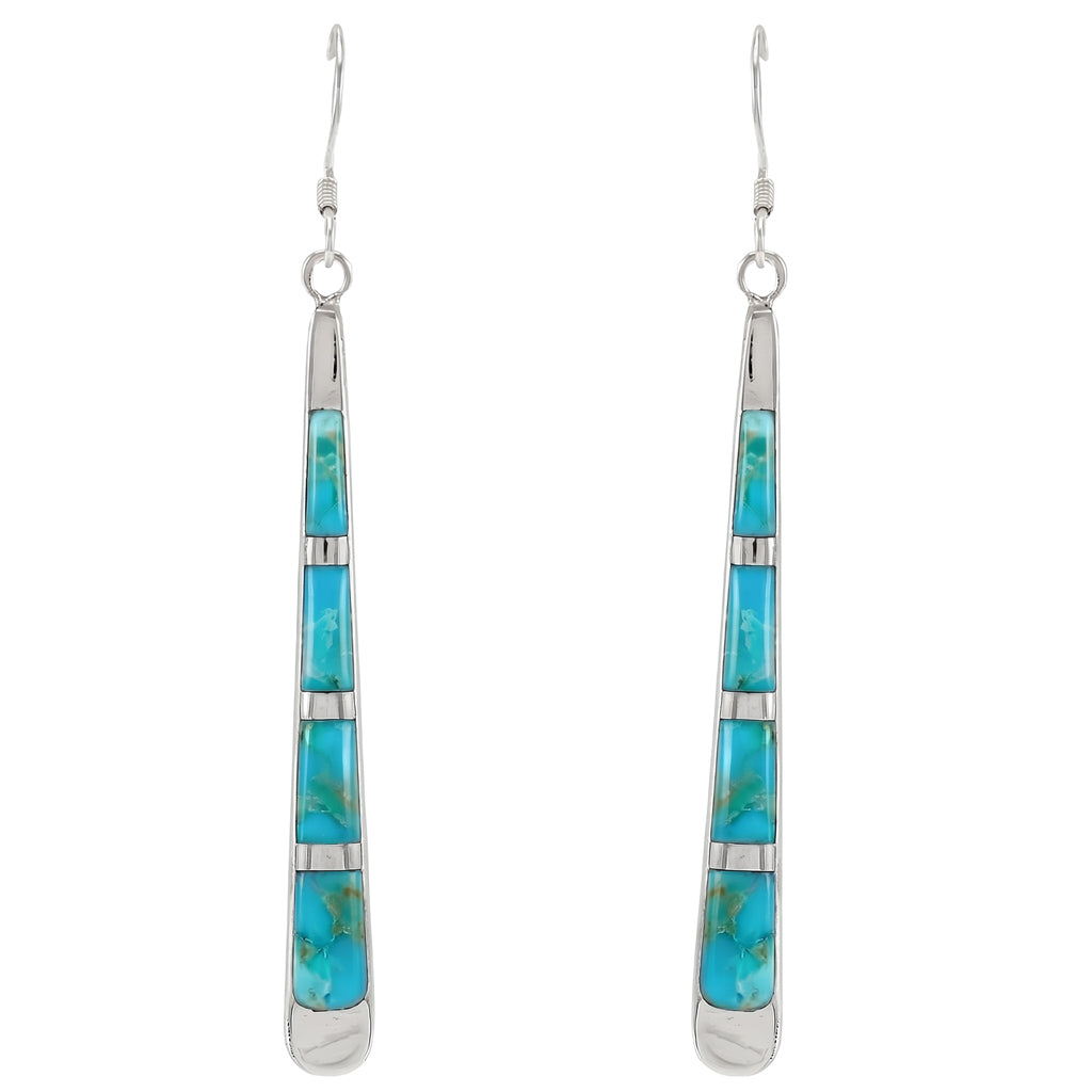Turquoise Earrings Sterling Silver E1175-C05