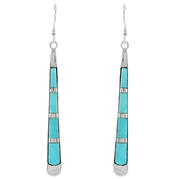 Turquoise Earrings Sterling Silver E1175-C05