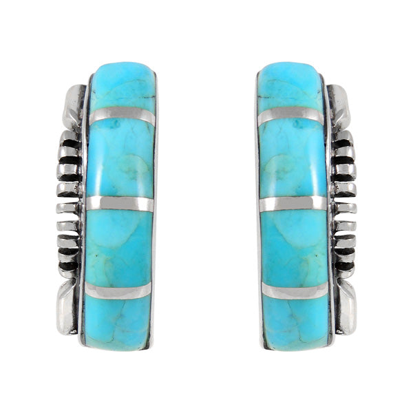 Sterling Silver Earrings Turquoise E1178-C05