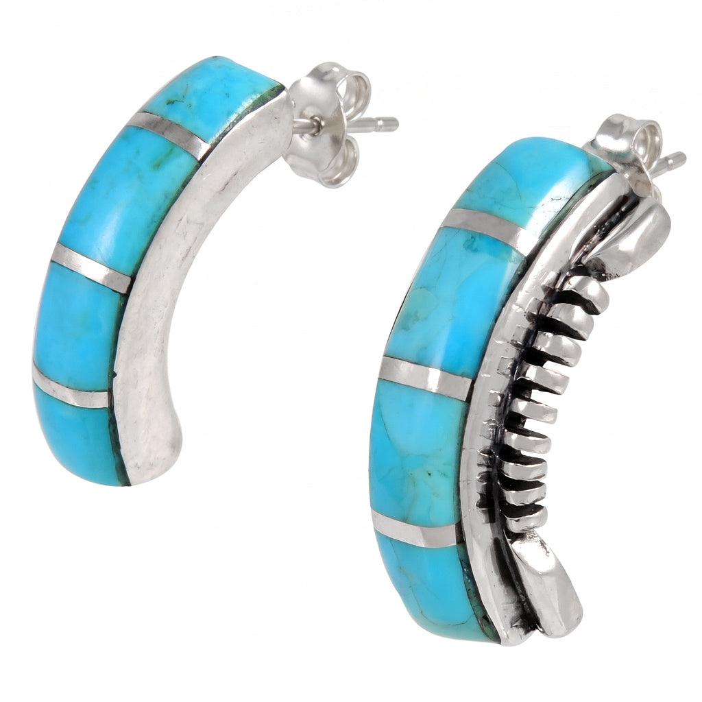 Sterling Silver Earrings Turquoise E1178-C05