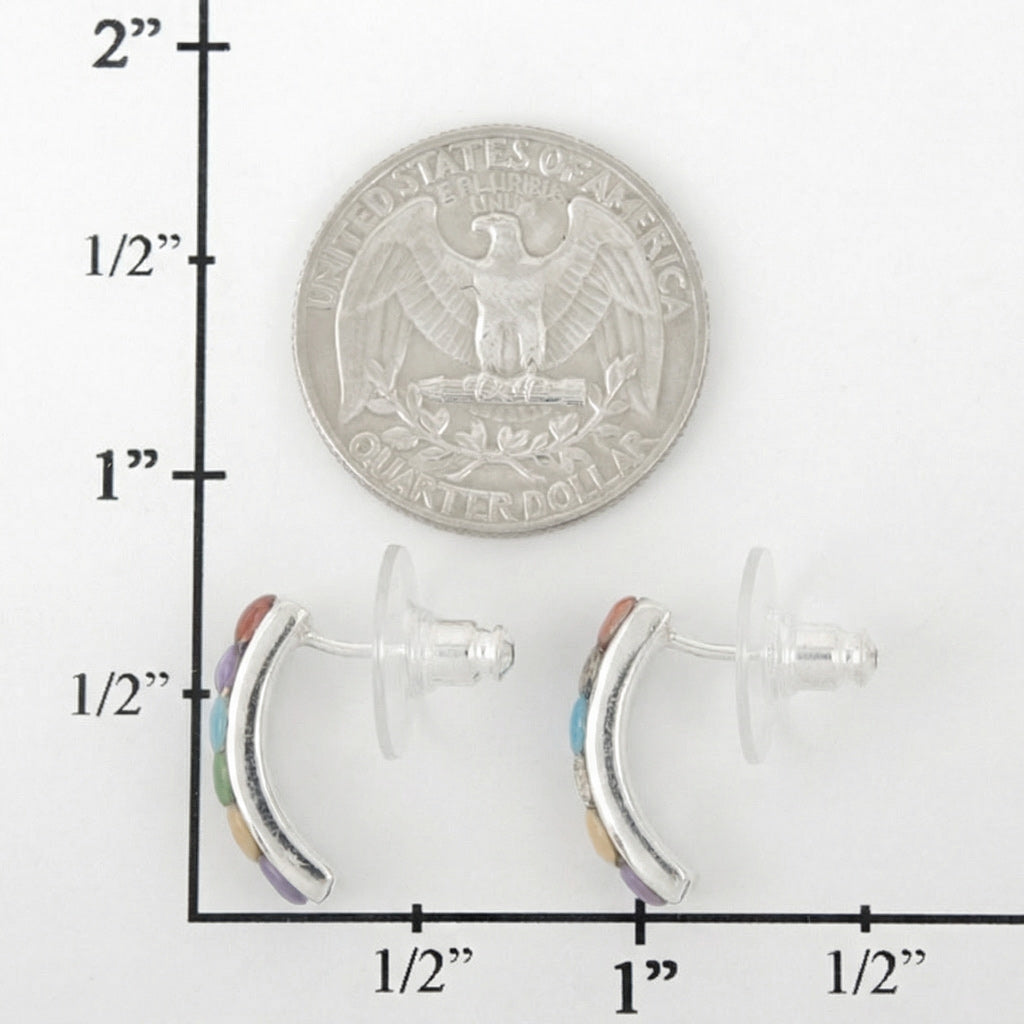 FINAL CLEARANCE - Multi Gemstone Earrings SilveryCopper™ E1178-SB-C01