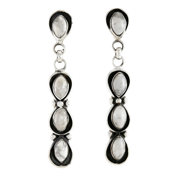 Howlite Earrings Sterling Silver E1179-C103