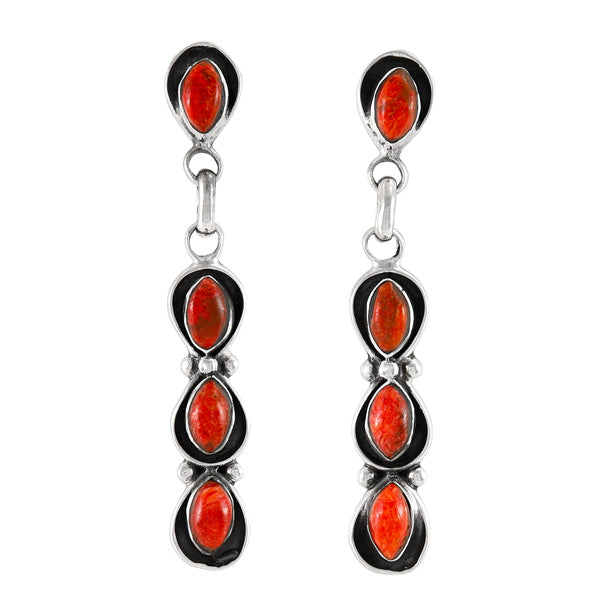 Coral Earrings Sterling Silver E1179-C74