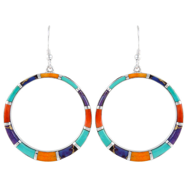 Sterling Silver Earrings Multicolor E1187-C01