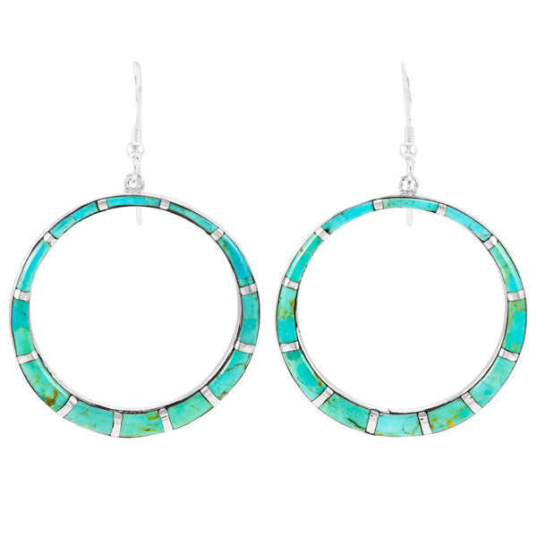 Sterling Silver Earrings Turquoise E1187-C05