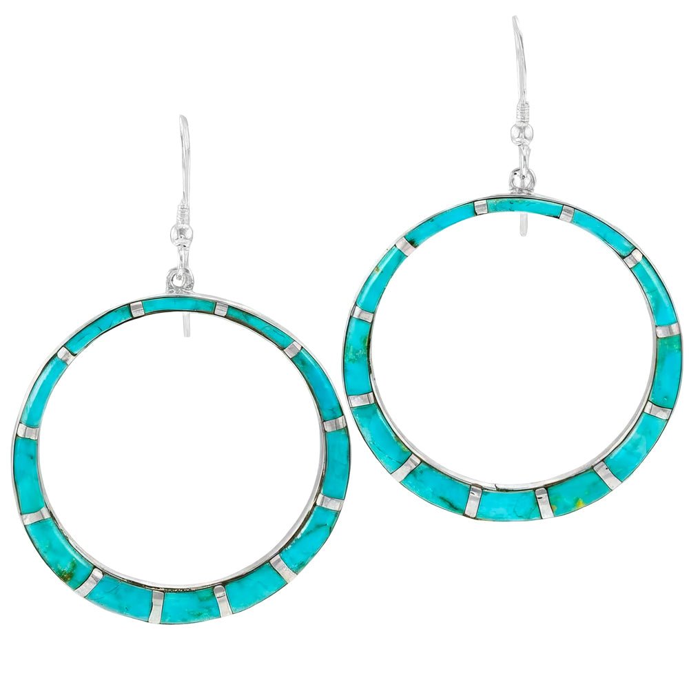 Sterling Silver Earrings Turquoise E1187-C05
