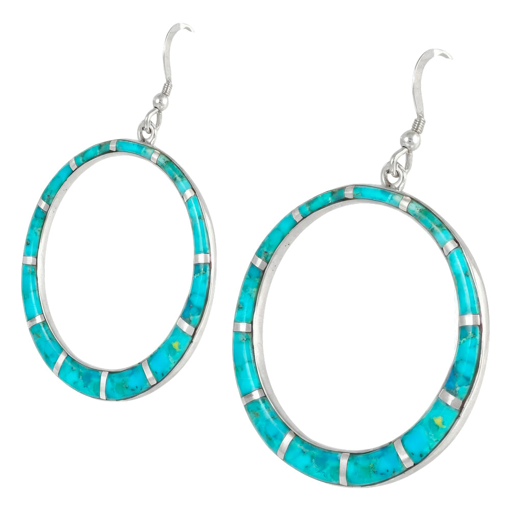 Sterling Silver Earrings Turquoise E1187-C05