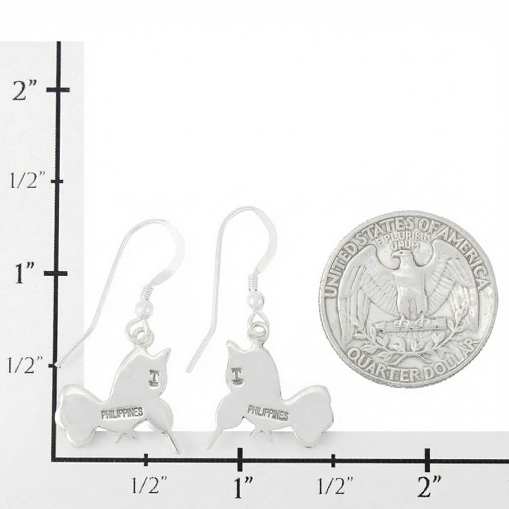 Humming Bird Turquoise Earrings SilverBronzé E1188W-SB-C05