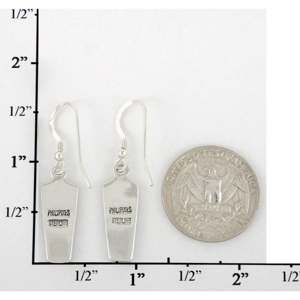 Sterling Silver Earrings Spiny Turquoise E1190-C89