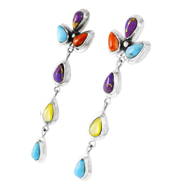Multicolor Chandelier Earrings Sterling Silver E1204-LG-C71