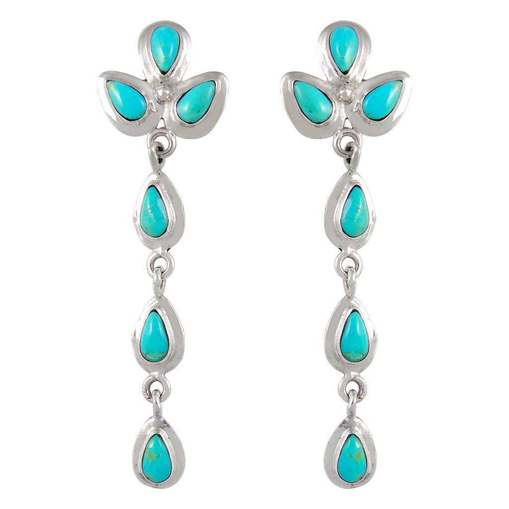 Turquoise Earrings SilveryCopper™ E1204-SM-SB-C75