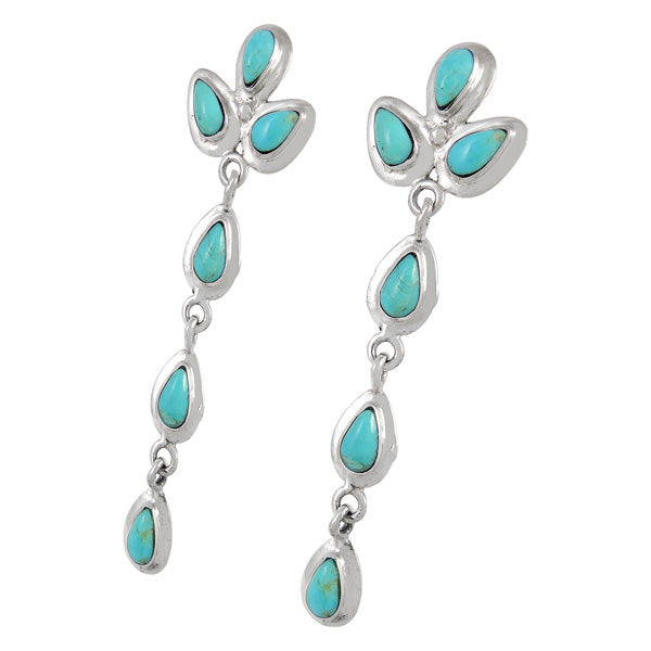 Sterling Silver Chandelier Earrings Turquoise E1204-SM-C75