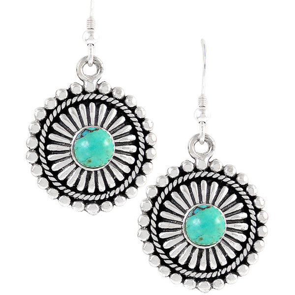 Sterling Silver Earrings Turquoise E1214-C75