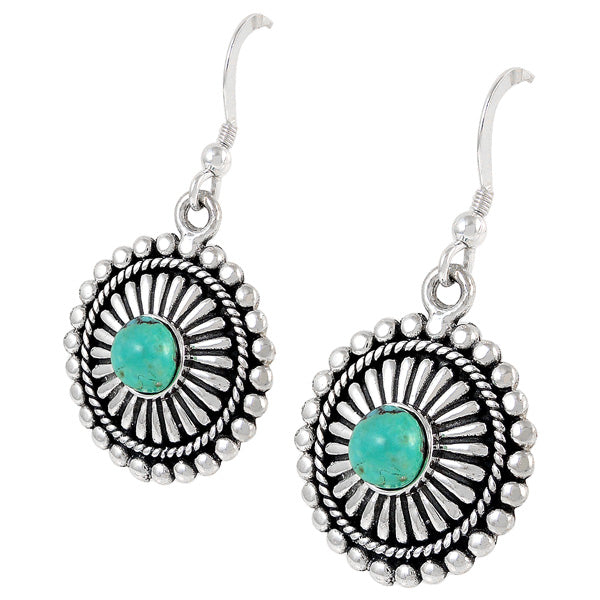Sterling Silver Earrings Turquoise E1214-C75