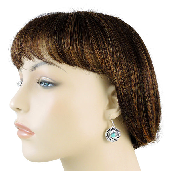 Sterling Silver Earrings Turquoise E1214-C75