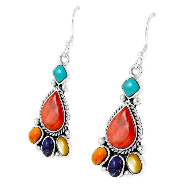 Sterling Silver Earrings Multicolor E1215-C71