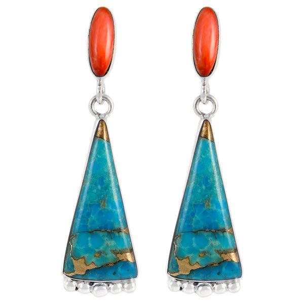 Sterling Silver Earrings Turquoise E1216-C85