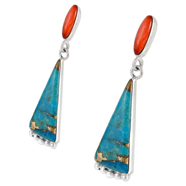 Sterling Silver Earrings Turquoise E1216-C85