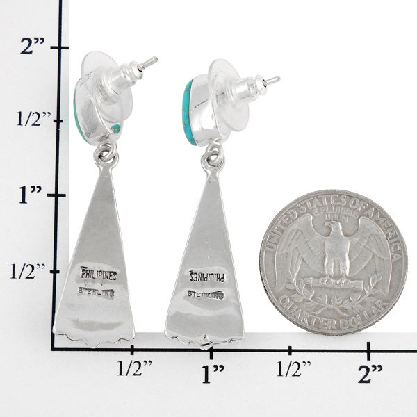 Sterling Silver Earrings Turquoise E1216-C85