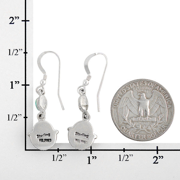 Sterling Silver Earrings Turquoise & Spiny E1218-C85