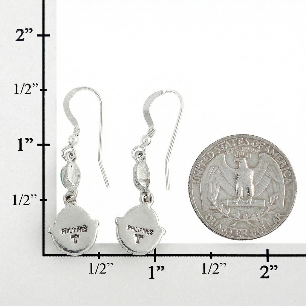 FINAL CLEARANCE - Turquoise Earrings SilveryCopper™ E1218-SB-C75