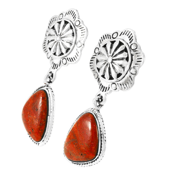 Coral Earrings Sterling Silver E1220-C74