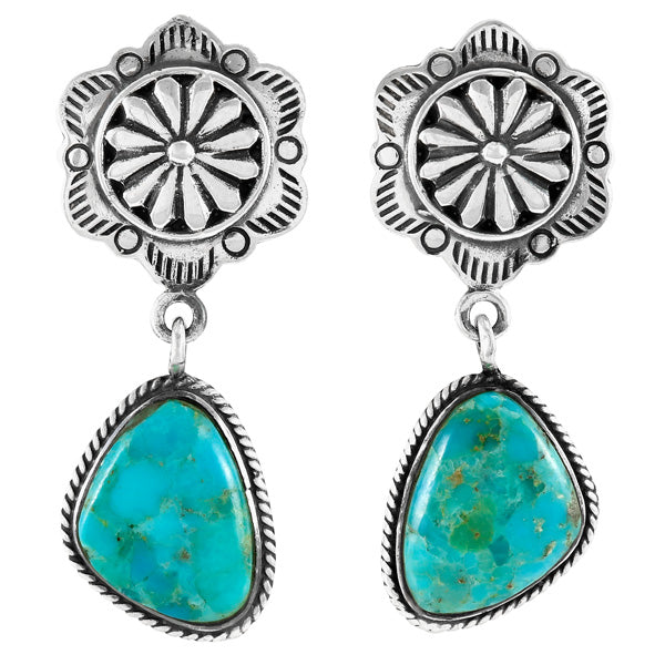 Sterling Silver Earrings Turquoise E1220-C75